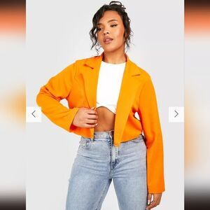 Boho unlined jersey cropped blazer New without tags. Size 24w